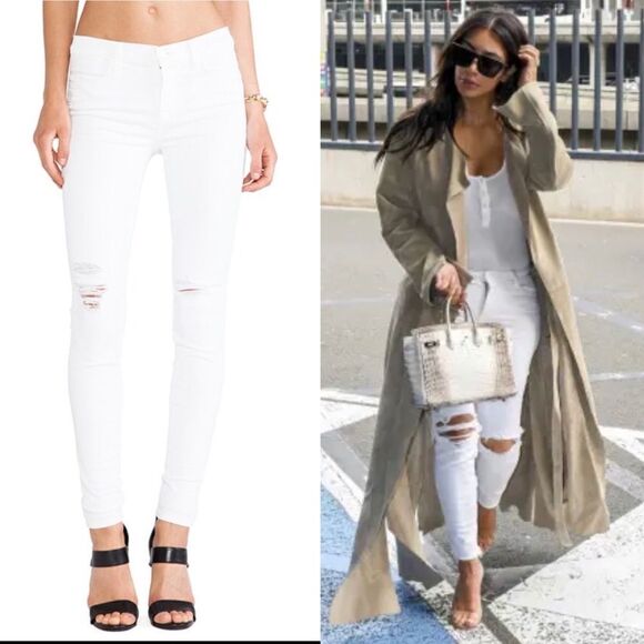 New J Brand white distressed denim white rocks 620c028 - Picture 2 of 9